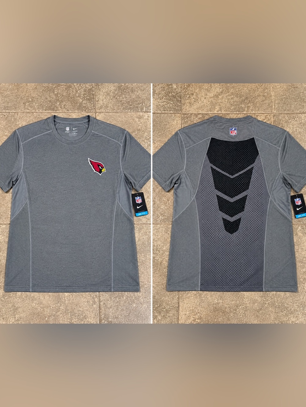 NWT Nike Arizona Cardinals NFL Dri-FIT Performance Training Shirt Gray. 4X